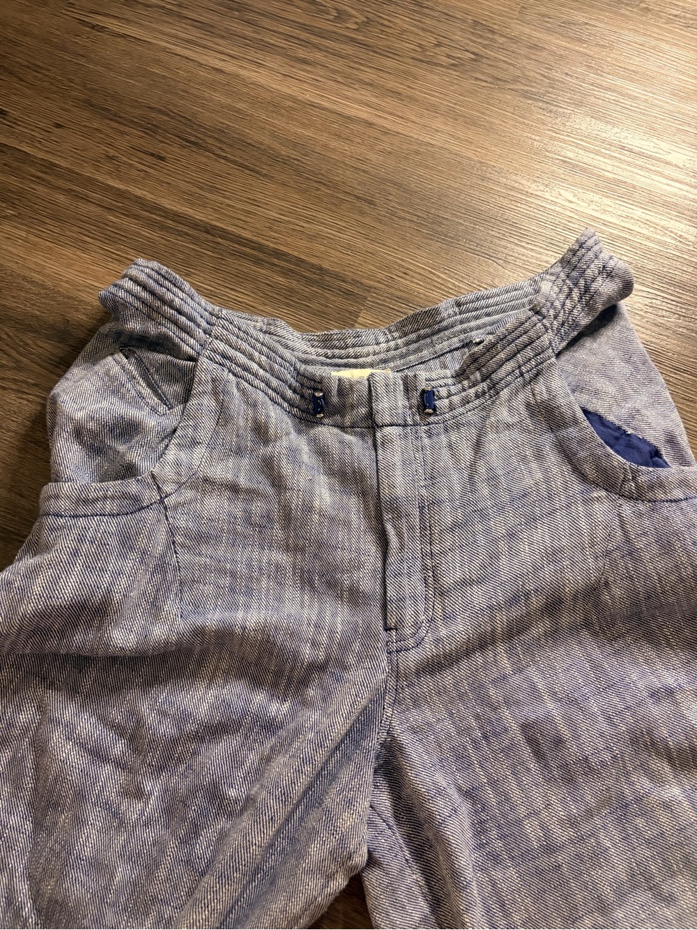 Anthropologie Wide-Leg Drawstring Hem Pants in Heathered Gray - Picture 10 of 13